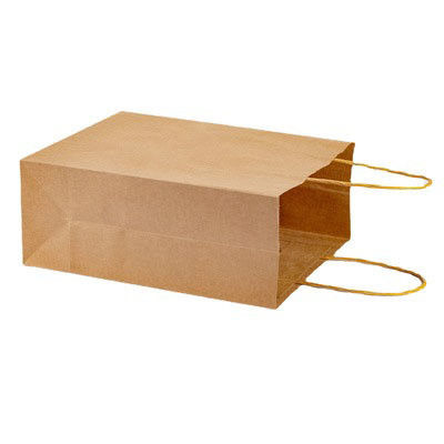 Flexiloop Handle Customized Logo Accepted Kraft Paper Bags for Boutique Gift Shopping