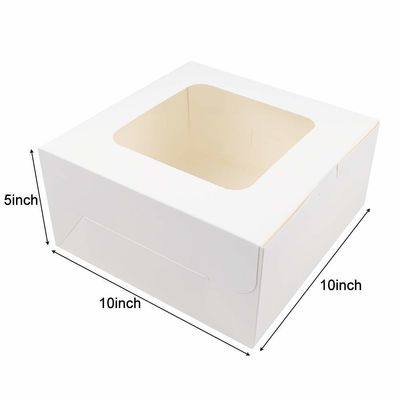 Custom Order Accepted 12 x 12 x 6 Inch Square Cardboard Cake Box with Window