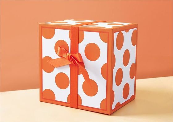 Embossing Deluxe Square Gift Box With Candy Cover And Flowers Printing