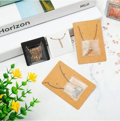 Self Adhesive Seal Jewelry Display Card 2023 Custom Necklace Earring Card with Logo