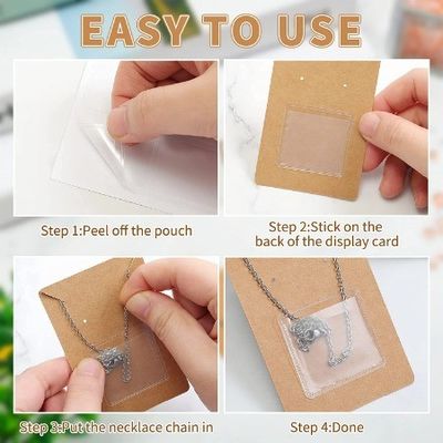 Self Adhesive Seal Jewelry Display Card 2023 Custom Necklace Earring Card with Logo