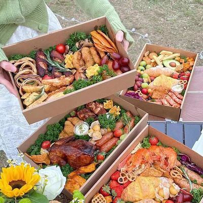 Customized Take Away Fast Food Package 25*36*8cm for Chemical Pulp and Custom Printing
