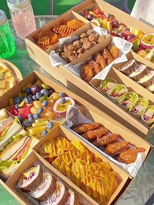 Customized Take Away Fast Food Package 25*36*8cm for Chemical Pulp and Custom Printing