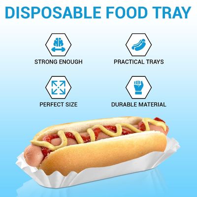 Disposable Package for 6'' Food White Fluted Sandwiches Hamburgers and More in Aseptic Box