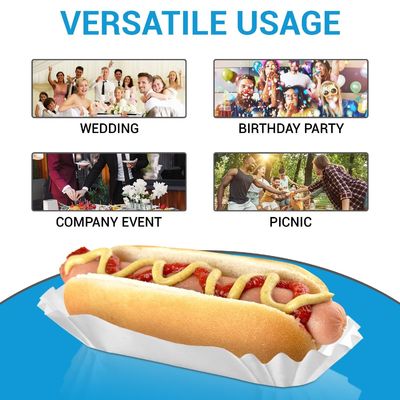 Disposable Package for 6'' Food White Fluted Sandwiches Hamburgers and More in Aseptic Box