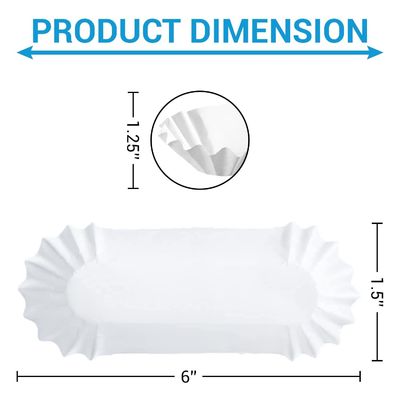 Disposable Package for 6'' Food White Fluted Sandwiches Hamburgers and More in Aseptic Box