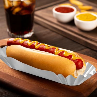 Disposable Package for 6'' Food White Fluted Sandwiches Hamburgers and More in Aseptic Box