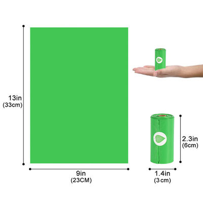 Pet Dog Cat Plastic Garbage Bag with Degradable Material PE Unit Roll and OEM Logo
