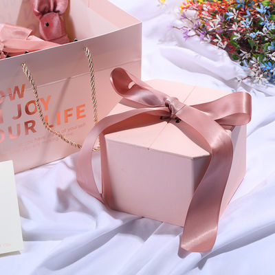 Custom Boutique Luxury Matt Jewelry Gift Box with Magnetic Closure and Black Ribbon