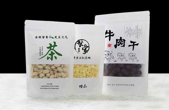 50-200microns Thickness Stand Up Pouch Kraft Paper Bags for Tea Bag Packaging