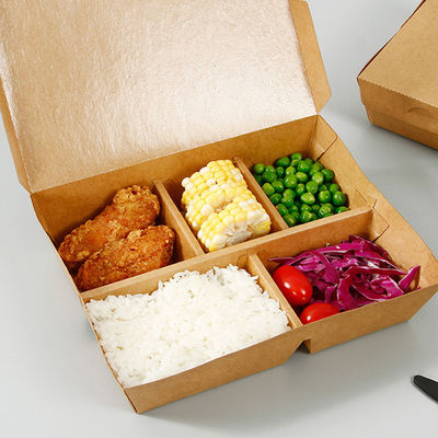 Personalised Snack Wrap Kraft Paper Fast Food Packaging Boxes Disposable 5 S