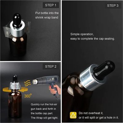 Heat Shrink Plastic Protective Sleeve for Medicine Bottle Mouth Covering and Protection