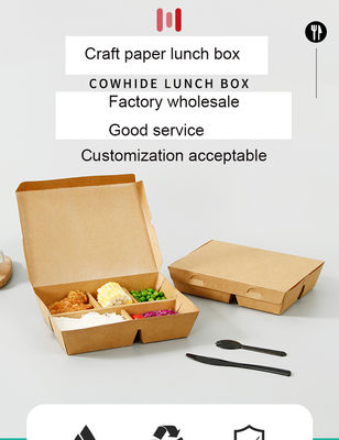 Personalised Snack Wrap Kraft Paper Fast Food Packaging Boxes Disposable 5 S