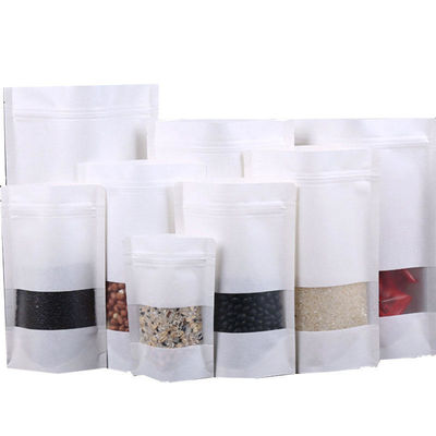 Zipper Top Kraft Paper Food Packaging Bag with Self-supporting Design and PE Material