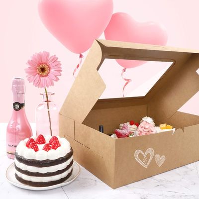 Food Industry Brown Kraft Paper 12 Count Bakery Carrier Box for Muffins Pastries Cupcake