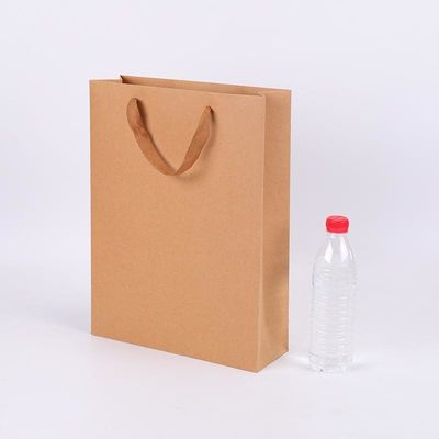 Gravnre Printing Recyclable Kraft Paper Bag for Household Products Grocery Shopping