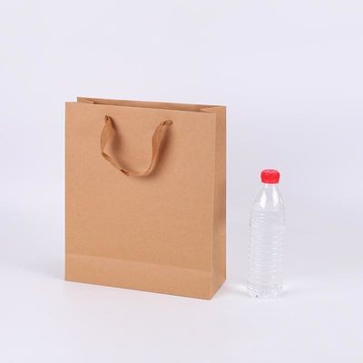 Gravnre Printing Recyclable Kraft Paper Bag for Household Products Grocery Shopping