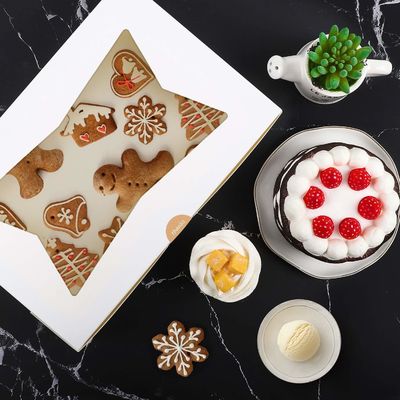White 12 x12 x12 Cookie Pastry Packing Desserts Cake Donut Box with Clear Window