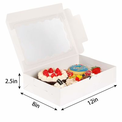 Customer Specific Requirement Met 12x12x12 Custom Size Cupcake Boxes with Clear Windows