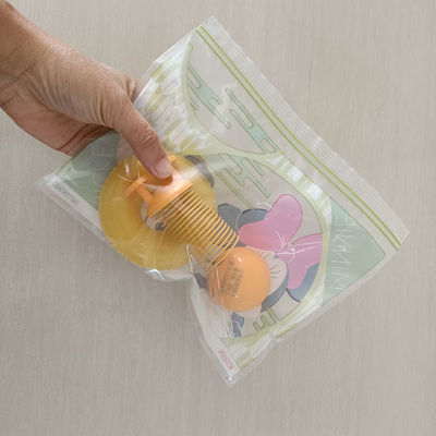 Durable Double Zip Lock Bag In Plastic Sandwich Zipper PE Resealable Freezer Fruit Storage Bags