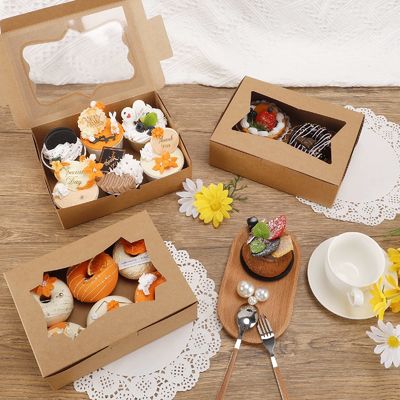 Cookie Bakery Boxes Pastry Muffins Dessert Party Favor Boxes Cupcakes with Window