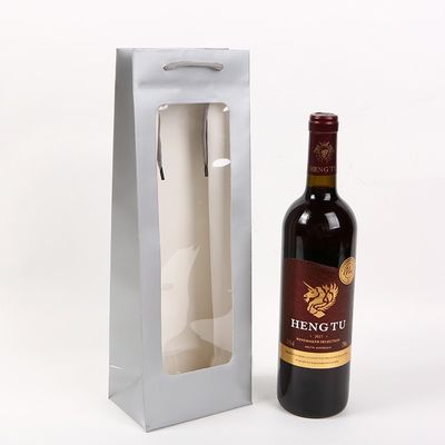 Custom Luxury Paper Prime Branded Packing Wine Bottle Bags For Whisky Alcohol Gifts