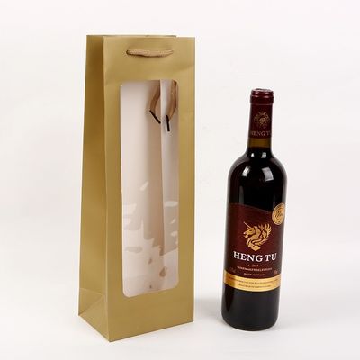 Custom Luxury Paper Prime Branded Packing Wine Bottle Bags For Whisky Alcohol Gifts