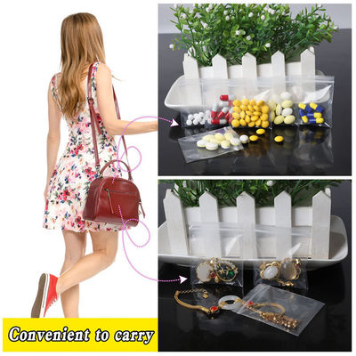 Small Waterproof Zipper Bag for Jewelry Packaging 2*2/2*3/3*3/3*4 Ziplock Jewelry Bag