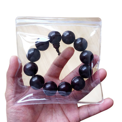 Zipper Top Sealing Small Jewelry Bags with Custom Logo Thick Clear Plastic Earring Bags