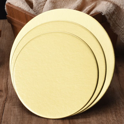 Golden Cake Boards Cardboard Food Beverage Smooth Cake Drum Round Shape for Cake Shop