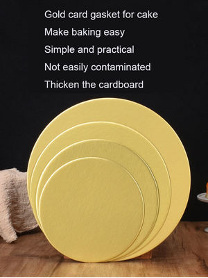 Golden Cake Boards Cardboard Food Beverage Smooth Cake Drum Round Shape for Cake Shop