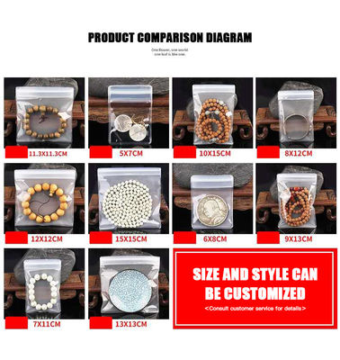 Custom LDPE Plastic Zipper Bags for Biodegradable Self Sealing Jewelry Packaging