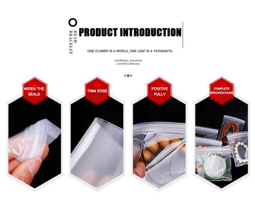 Custom LDPE Plastic Zipper Bags for Biodegradable Self Sealing Jewelry Packaging