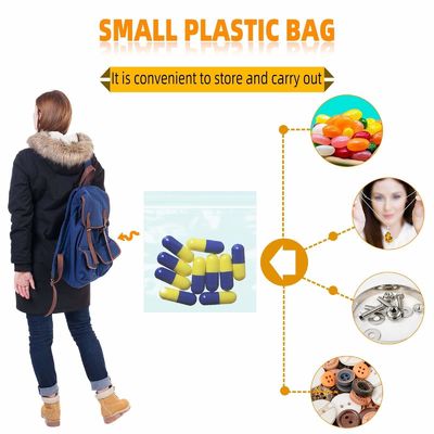 Transparent Plastic Zipper Bag with Custom Logo and Packaging Printing 1-12 Colors
