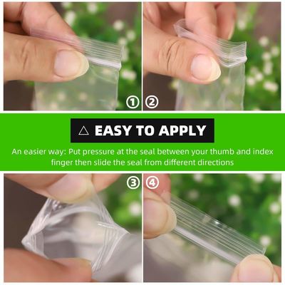 Transparent Plastic Zipper Bag with Custom Logo and Packaging Printing 1-12 Colors