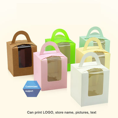 Customized Solid Color Open Window Cake Box For Wedding Pastry Packaging