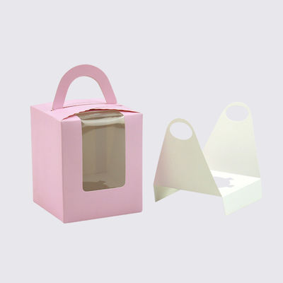 Customized Solid Color Open Window Cake Box For Wedding Pastry Packaging