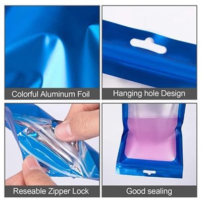 Custom Logo Case Opp Clear Packaging Laminated Plastic Bags Resealable Bags for Cosmetic