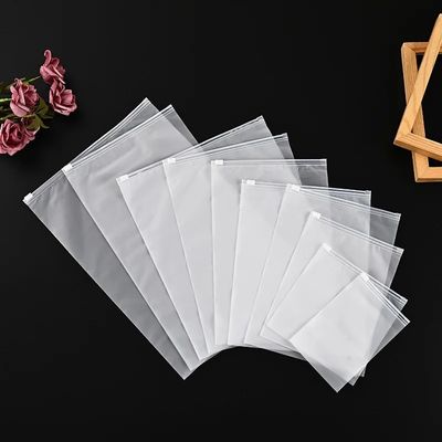 Eco-friendly Custom Printing Plastic Packaging Transparent PE Frosted Zipper Bag