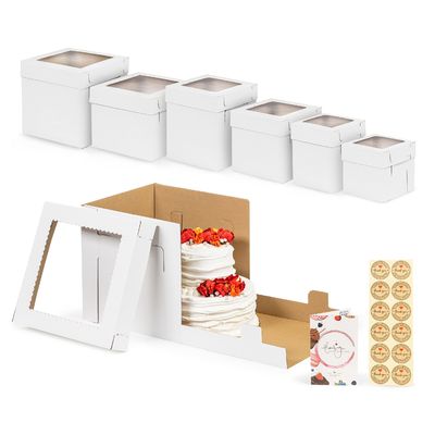 ISO9001 Certified Custom Cake Boxes for Wedding and Birthday 10x10x5 20x20x8