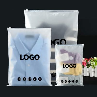 Eco-friendly Custom Printing Plastic Packaging Transparent PE Frosted Zipper Bag