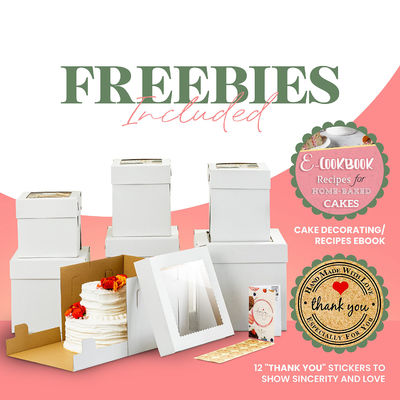 ISO9001 Certified Custom Cake Boxes for Wedding and Birthday 10x10x5 20x20x8