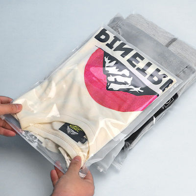 Eco Friendly Printing Plastic Zip Lock Packaging Bags for Clothes 0.08mm Custom Dusty