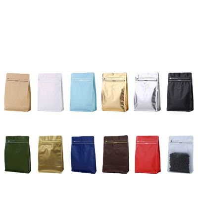 Arrivals 8 Side Aluminum Foil Coffee Bag With Valve And Zipper Top