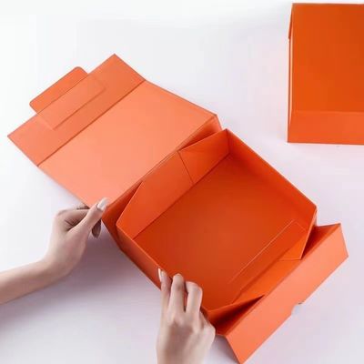 Flap Custom Matte Black Luxury Foldable Hard Paper Magnetic Closure Gift Box for Gifts