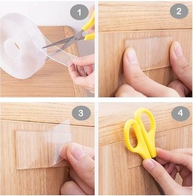3 Meter Reusable Clear Double Sided Adhesive Nano Tape for Carpet and Door Sealing